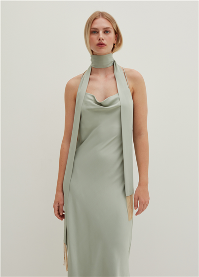 Püsküllü Mint Rayon Şal