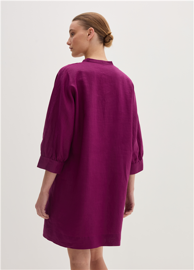 Rami Kumaş Mor Kaftan Elbise