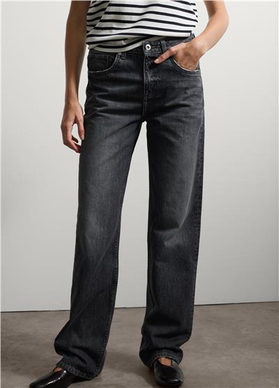 Regular Kalıp Gri Saf Pamuklu Pantolon