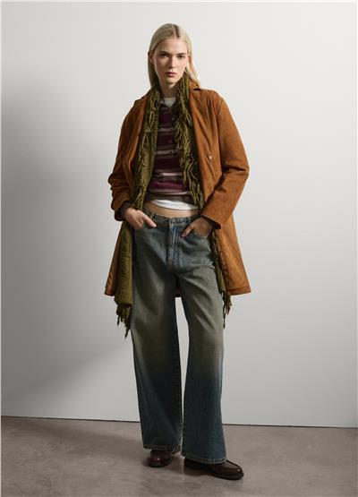 Koyu Yeşil Saçaklı Şal