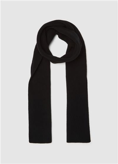 Siyah Saf Yün Atkı