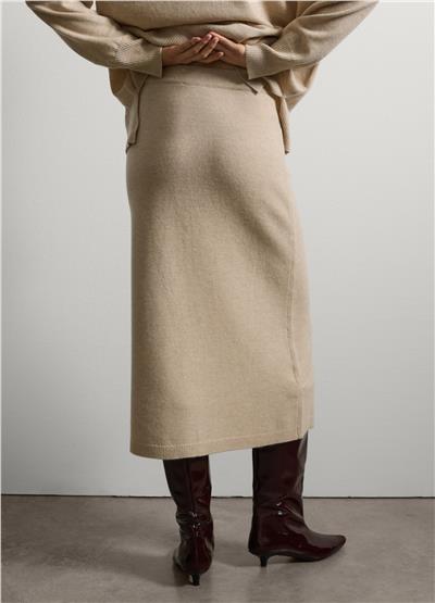 Saf Yünden Midi Etek