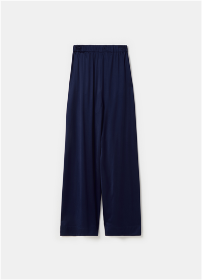 Saten Lacivert Pantolon