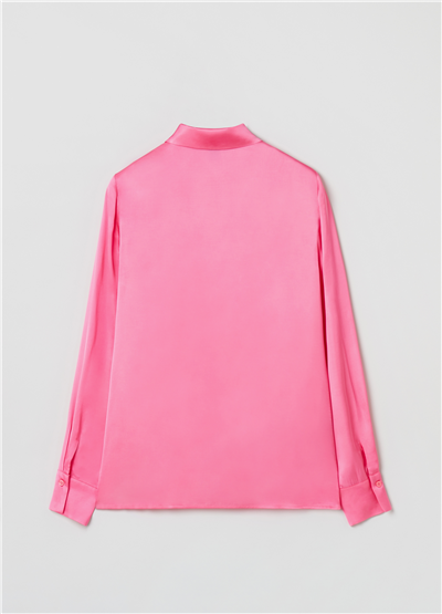 Saten Pembe Gömlek