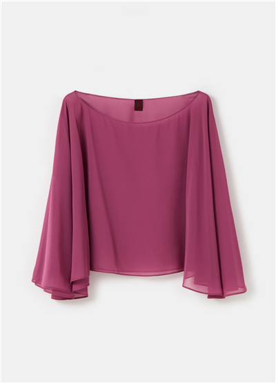 Şifon Mor Bolero