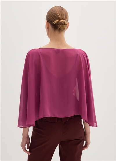 Şifon Mor Bolero
