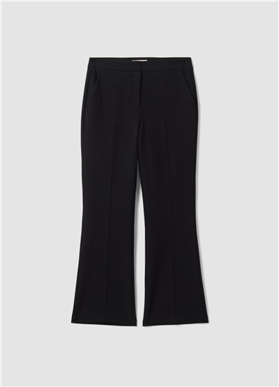 Siyah Düz  Esnek Viskon Pantolon