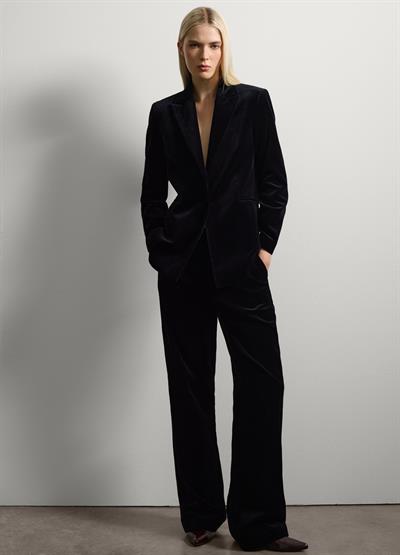 Siyah Pamuklu Blazer