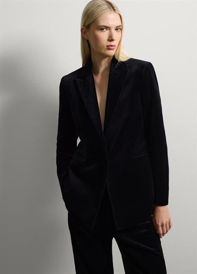 Siyah Pamuklu Blazer