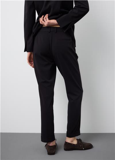 Siyah Regular Kalıp Şık Pantolon