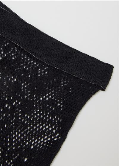 Siyah Streç Karışımı Çorap