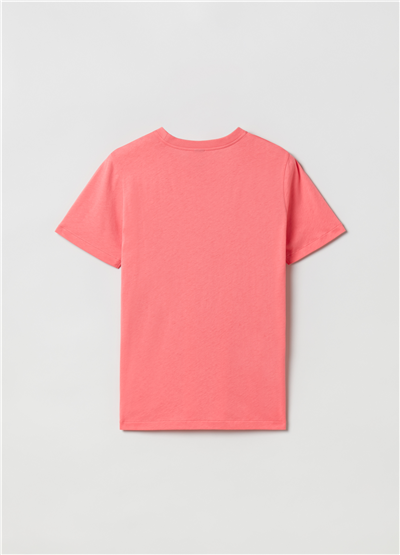 Supima Pamuklu Pembe Tişört