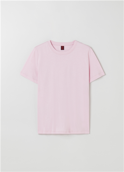 Supima Pamuklu Pembe Tişört
