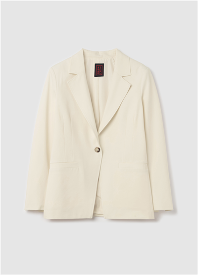 Tek Düğmeli Bej Blazer