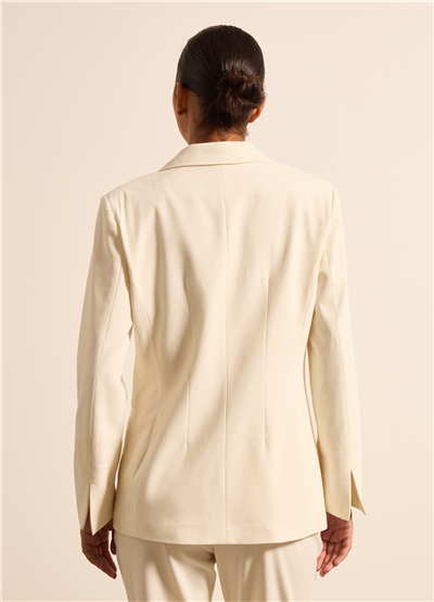Tek Düğmeli Bej Blazer