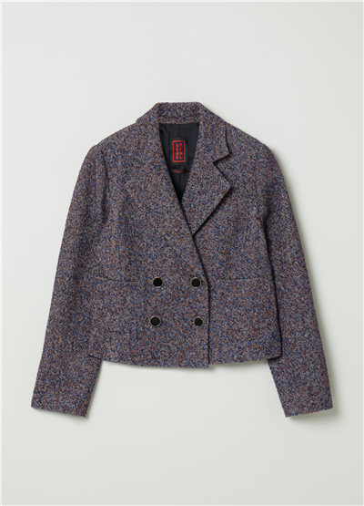 Tüvit Gri Kruvaze Blazer