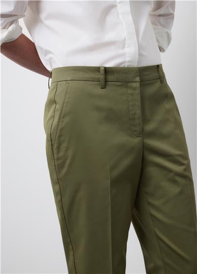 Yeşil Esnek Pamuklu Pantolon