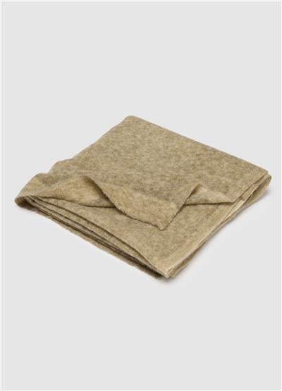 Açık Bej Yün Karışım Atkı