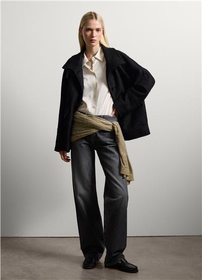 Açık Bej Yün Karışım Atkı