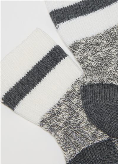 Gri Yün Karışımı Çoraplar