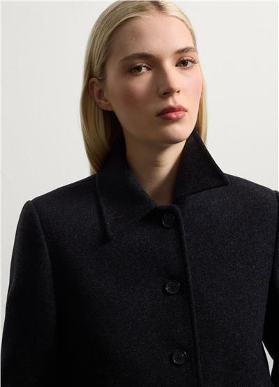Yün Karışımlı Dar Kesim Blazer Ceket