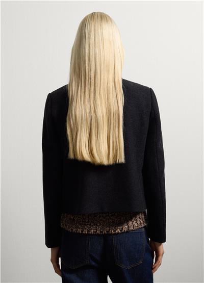 Yün Karışımlı Dar Kesim Blazer Ceket