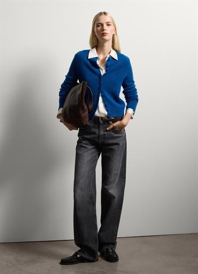 Mavi Yün Normal Kesim Hırka