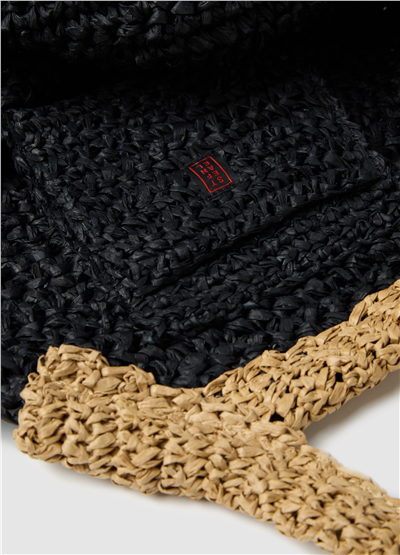 Yuvarlak Raffia Alışveriş Çantası