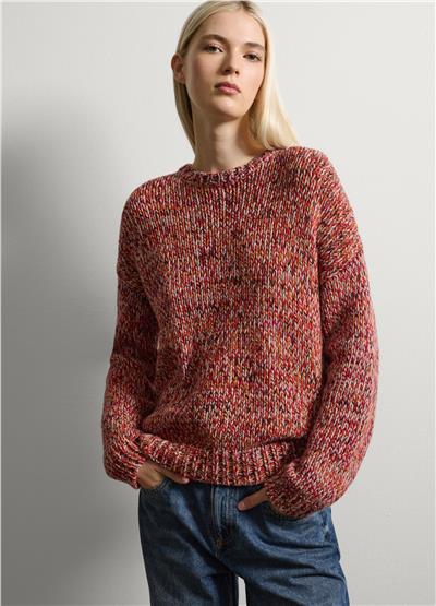 Yuvarlak Yakalı Çok Renkli Kazak