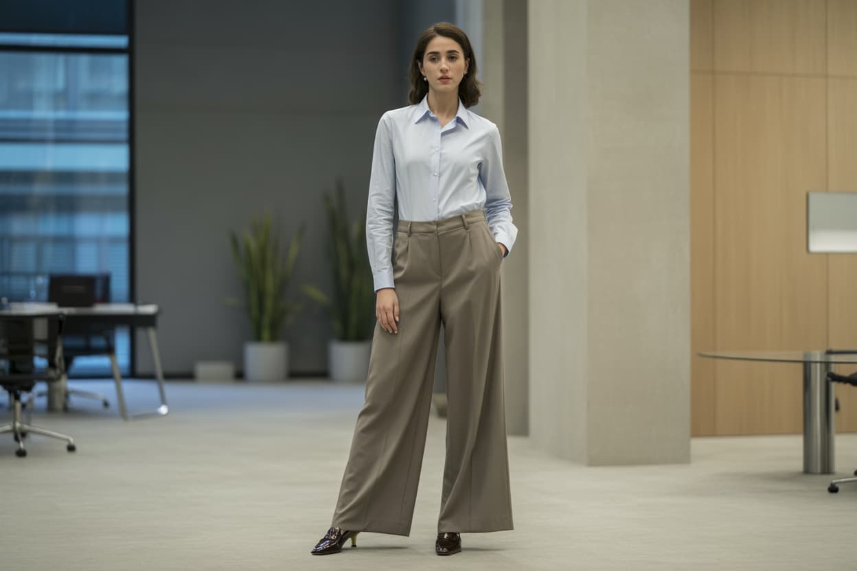 Siyah Geniş Paça Pantolon Kombinleri