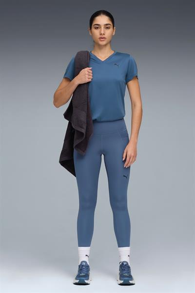 Puma Cloudspun Tight Aop Hw Fl Bayan Spor Tayt Mavi