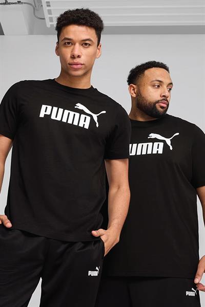 Puma ESS No.1 Logo Tee Erkek Baskılı T-Shirt Siyah Renk