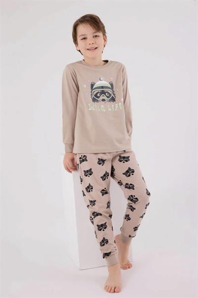 Rolypoly Erkek Çocuk Kum Beji Pijama Takımı