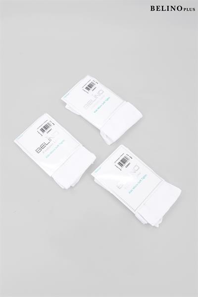 Micro 60 Denye Beyaz Renk Külotlu Çorap 3 Lü paket	