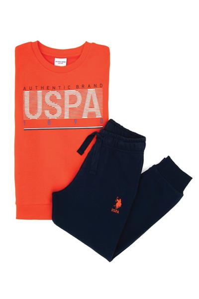 U.s. Polo Assn Erkek Çocuk Uzun Kol Nar Çiçeği Eşofman Takım 