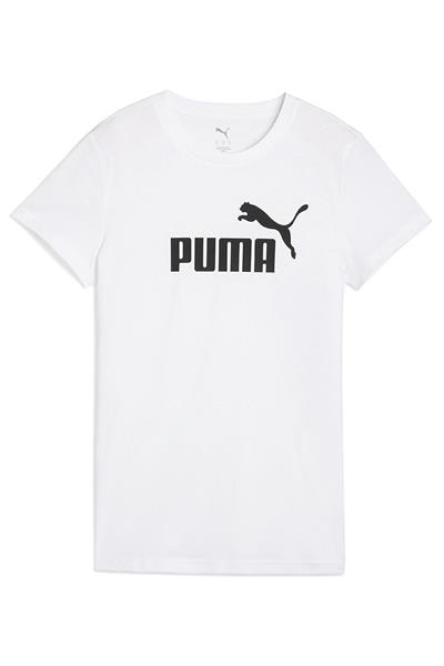Puma ESS No.1 Logo Tee Kadın Baskılı T-Shirt Beyaz Renk