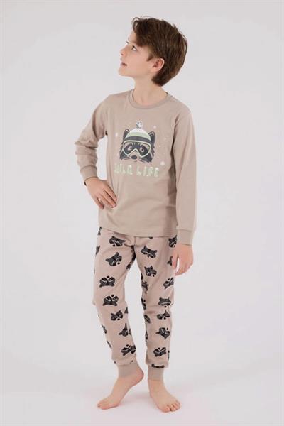 Rolypoly Erkek Çocuk Kum Beji Pijama Takımı