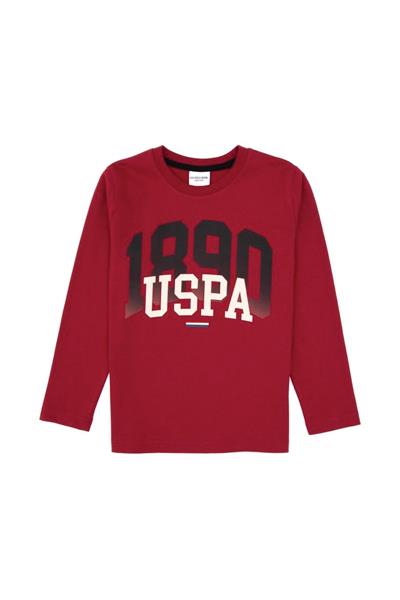 U.s. Polo Assn Erkek Çocuk Uzun Kol Bordo Pijama Takım 