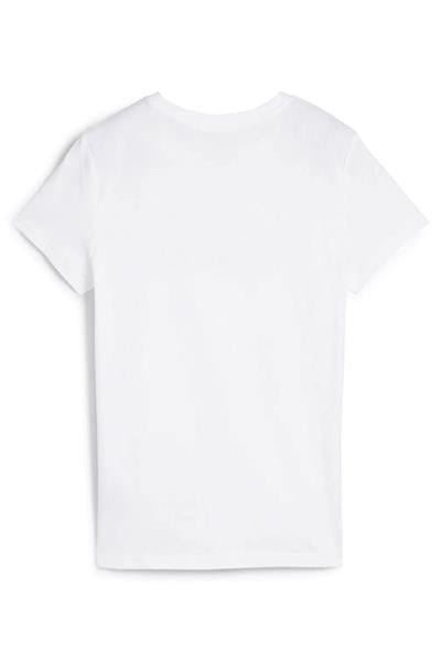Puma ESS No.1 Logo Tee Kadın Baskılı T-Shirt Beyaz Renk