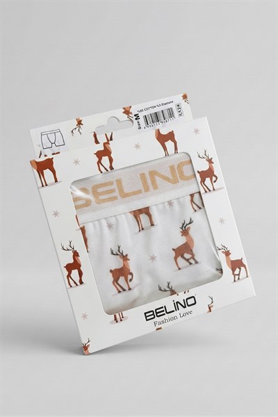 Desenli Erkek Boxer- deer charm