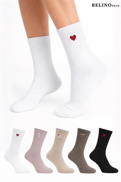 Moda Renklerle Kombin Yapılmış 5 Li Paket Penye Çorap