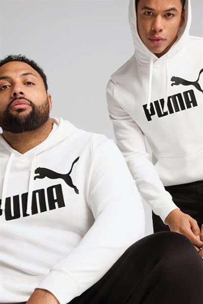 Puma Essential No. 1 Logo Erkek Beyaz Günlük Stil Sweatshirt
