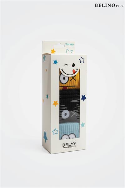 6 Lı Paket Çok Renkli Desen Pamuklu Çocuk Çorabı