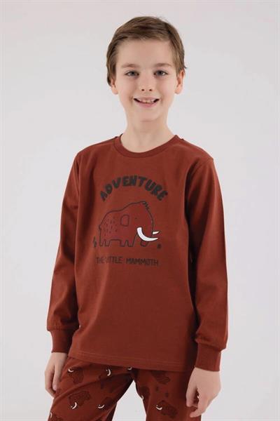 Rolypoly Erkek Çocuk  Kahverengi Pijama Takımı	