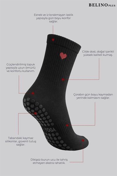 Kadınlar İçin Taban Altı Kaydırmaz Hamile,Dans ve Pİlates çorabı 4 Lü Paket