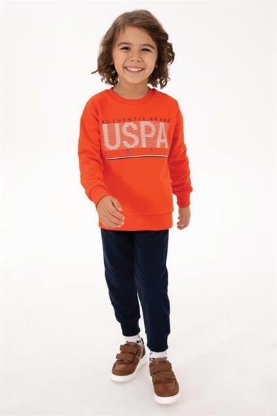 U.s. Polo Assn Erkek Çocuk Uzun Kol Nar Çiçeği Eşofman Takım 
