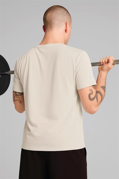 Puma Tad Ess Solid Cat Lc Erkek Krem Antrenman T-Shirt