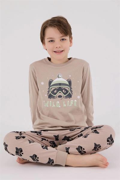 Rolypoly Erkek Çocuk Kum Beji Pijama Takımı