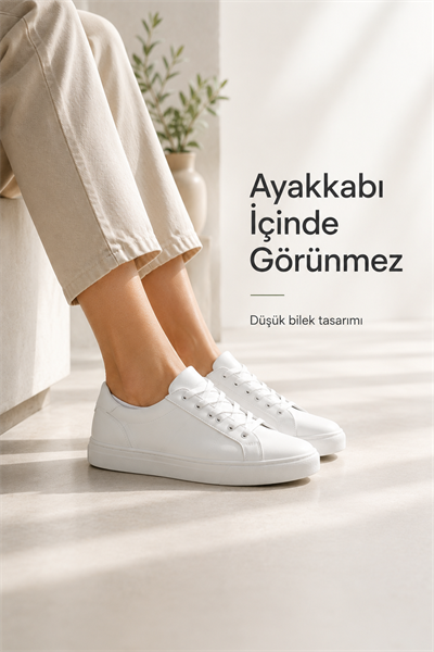 12 Li paket Penye Dikişsiz Kadın Beyaz Patik Çorap