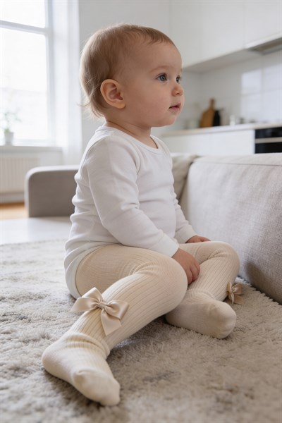 Aksesuarlı Pamuklu Bebek Külotlu Çorap 3 Lü Paket 